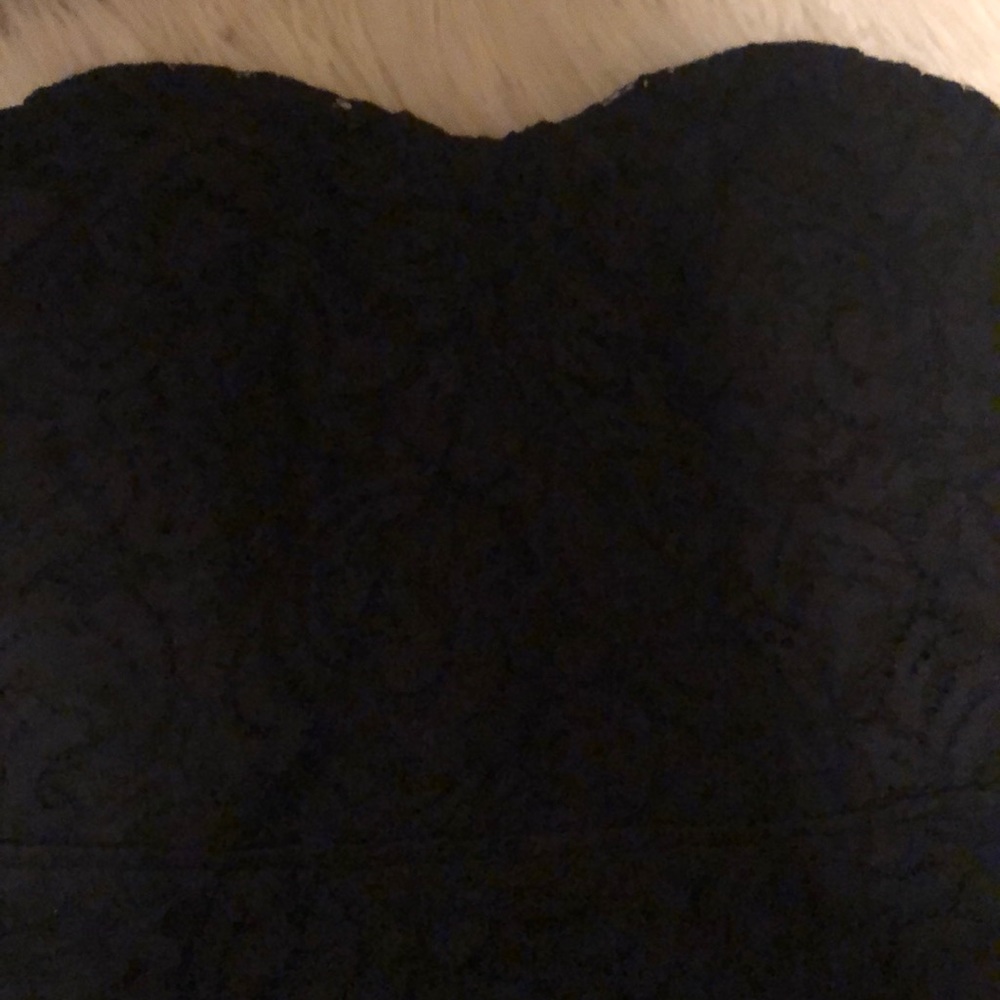 J crew size 0 black lace sweetheart dress